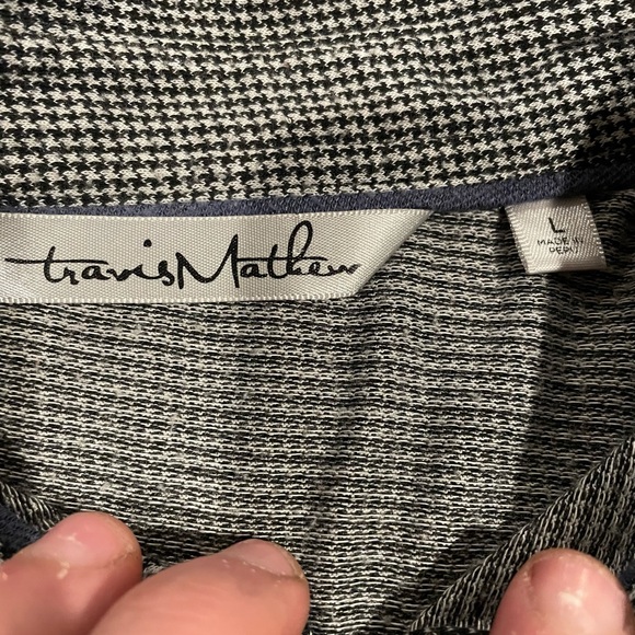 Travis Mathew Houndstooth pattern golf polo size large - Picture 4 of 7